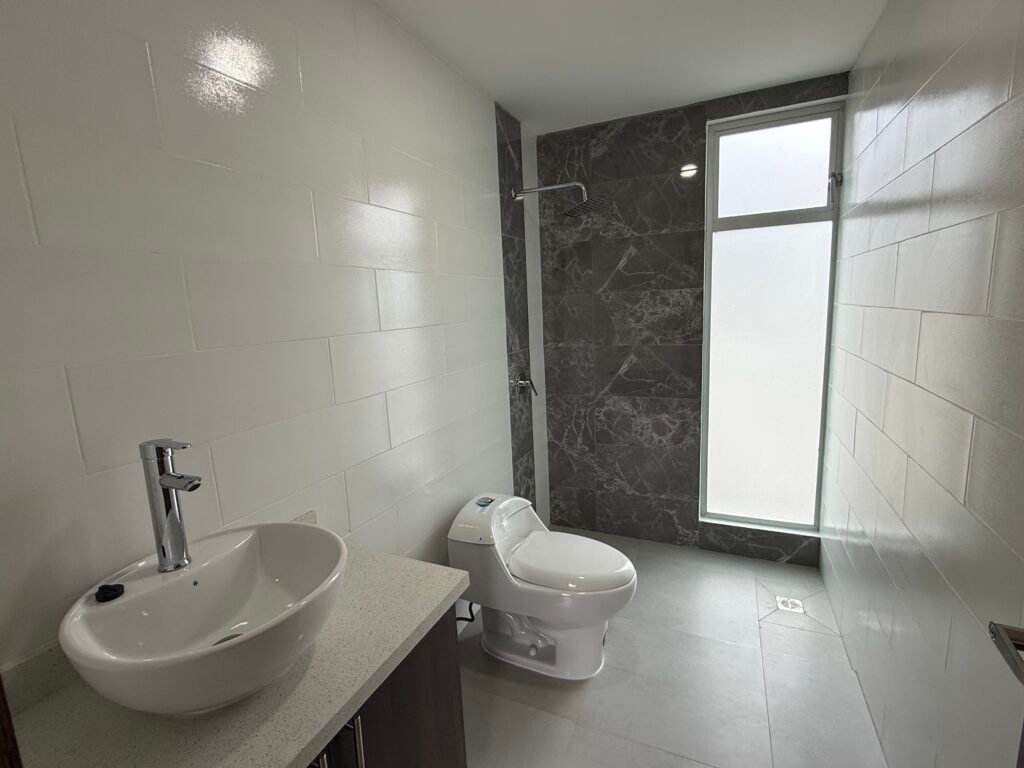 Full bathroom with walk-in shower