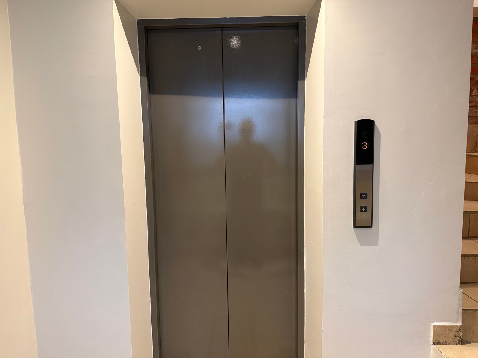 Elevator access in the secure apartment building