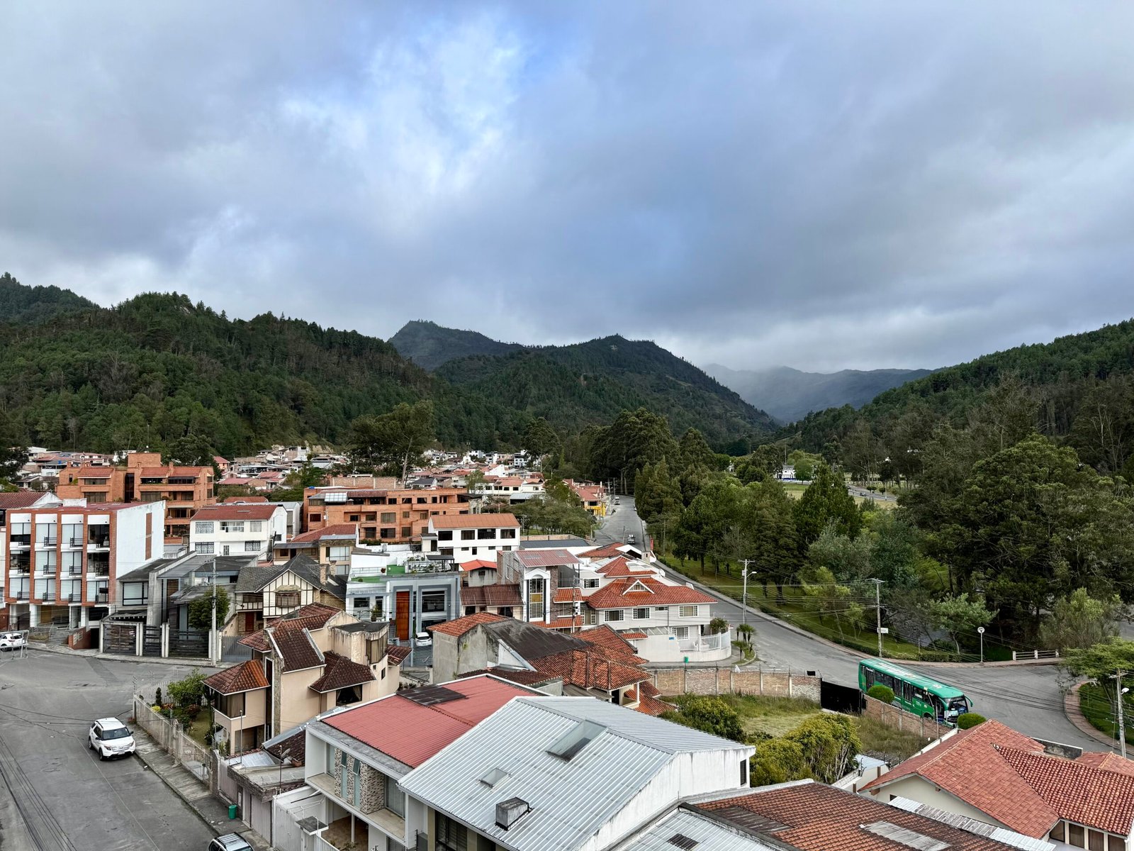 Panoramic mountain view from the penthouse