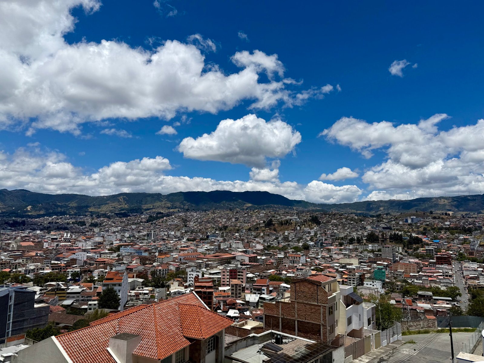 Panoramic view over the city of Loja