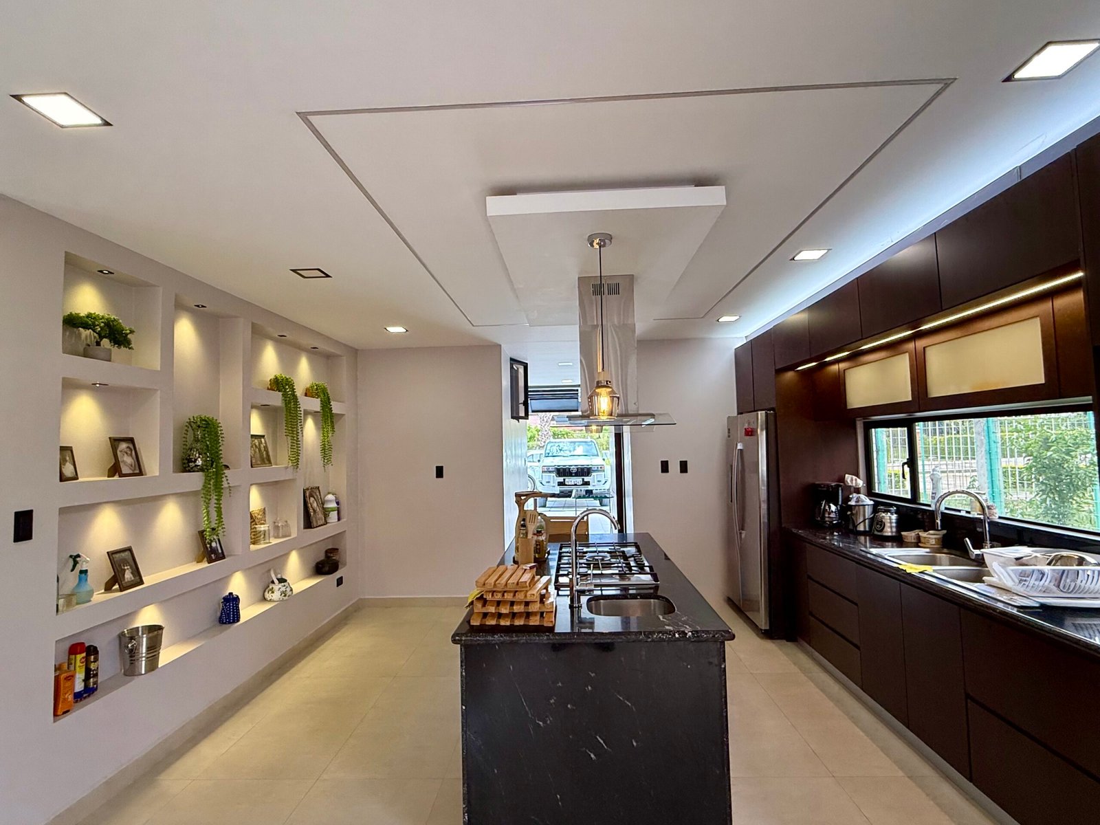 Modern kitchen with island and premium finishes